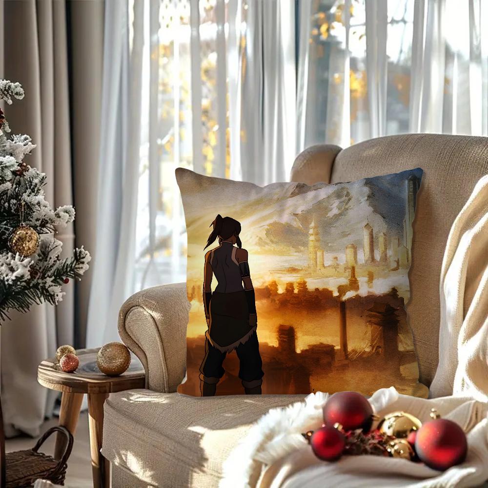The L-Legend of K-Korra Animation Pillow Case Square Pillow Bedroom Sofa Leisure ComfortCushionLiving Room Home Decoration 40X40