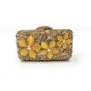 New Pink Flower Stones Evening Bag Women Floral Silver Crystals Handbags Luxury Rhinestones Bridal Wedding Party Purses