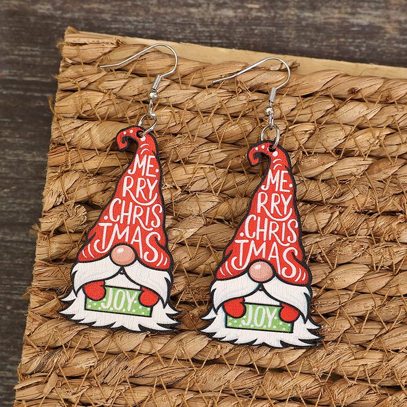 Santa Claus Cartoon Christmas Earrings