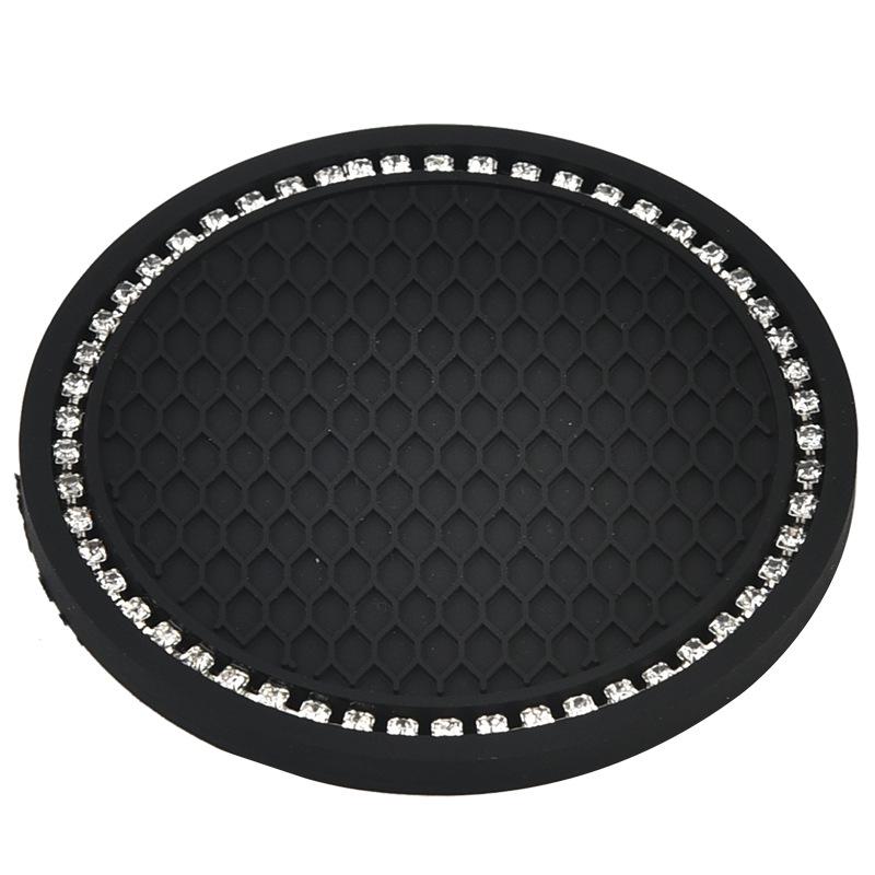 Sottobicchiere per Auto in Silicone Antiscivolo con Strass