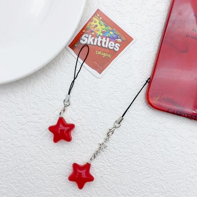 Fashion Five-pointed Star Phone Strap Pendant Keychain Phone Hanging Rope Universal Stylish Mobile Phone Accessories