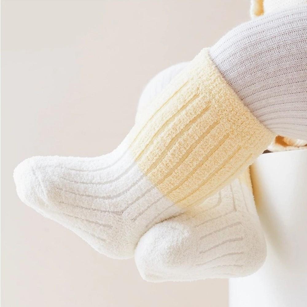 3Pairs 0-3Year Coral Velvet Socks Loose Mouth Warm Baby Socks Soft Winter Baby Socks  Winter