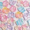 100pcs Kawaii Print Button Resin Charms Cute Flower Bear Cabochons for Scrapbooking