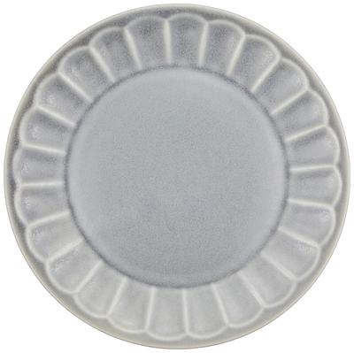 Tableware East Shinogi Flower Rim Plate 18cm Matte Gray 18.5cm
