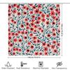 Modern Floral Shower Curtain Waterproof Fabric Bathroom Decor Customizable Size
