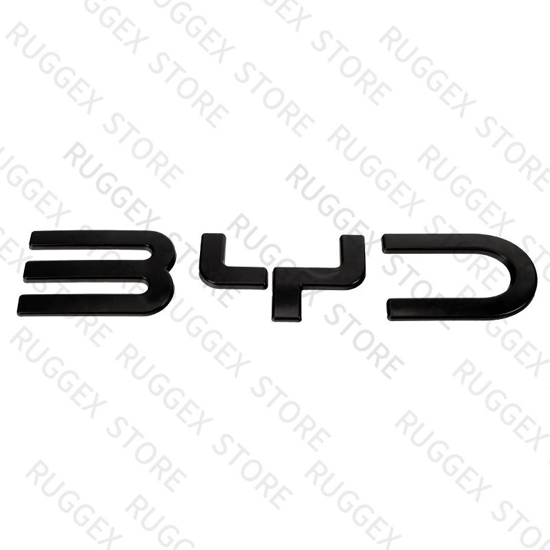 Front Back Badge Letter Logo 3D Cover Sticker Black For BYD Shark 6 Decorative Car Sticker for Shark 6 Pickup Car Accessories