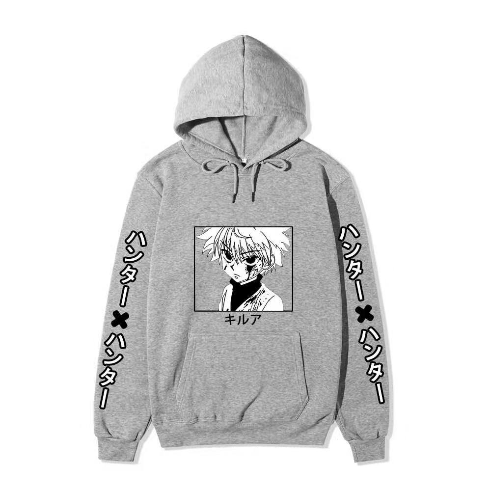 HUNTER X HUNTER Killua Zoldyck Graphic Printing Sweatshirts  Hip Hop Casual Unisex Autumn Winter Fleece Streetwear Tops