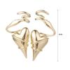 Irregular Metal Eardrop Geometry Exaggerated Earrings Unique Heart Earrings  Women