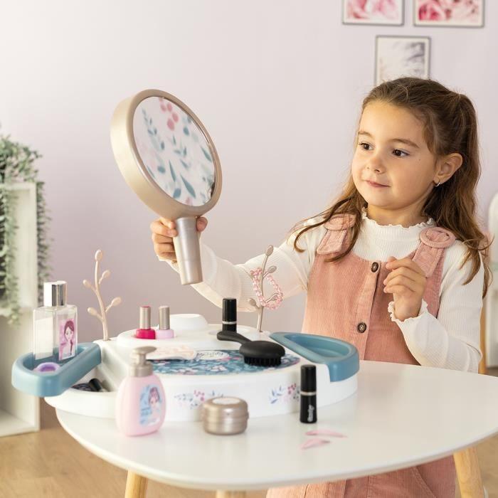 Smoby - My beauty studio - Toalettbord med vippbart og avtakbart speil - 15 leketilbehør - Fransk produksjon