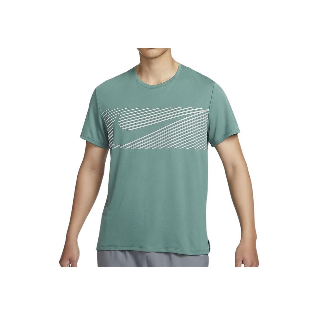 Nike Flash Quick-Dry Sun Protection Logo Print Crew Neck Short Sleeve T-Shirt Men Tops Coastal-Blue FN3052-361