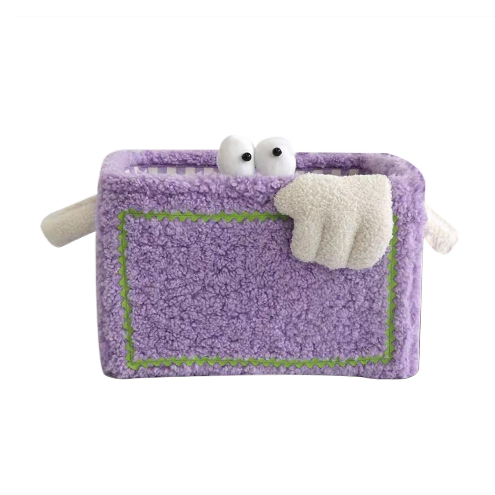 

Foldable Storage Basket for Toys Snacks and Miscellaneous Items with Soft Fabric and Cartoon Design Suitable for Organizing Household Items S фиолетовый