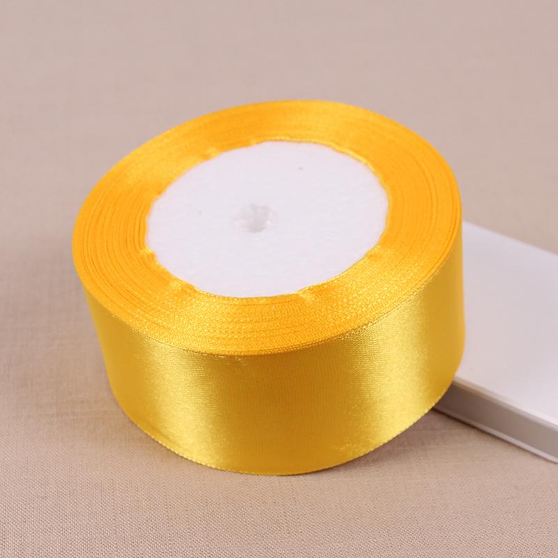 25Yards Gold Yellow Silk Satin Ribbon 6/10/15/25/40/50mm Party Home Wedding Decoration Gift Wrapping Christmas DIY Material
