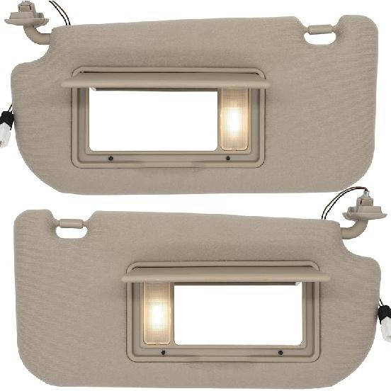 NHILES Driver Left Side Sun Visor Replacement Fits for KIA Sportage 2005-2010 Sunshade Without Light 85202-1F090LX Color Gray