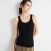 Women's 100% Pure Cashmere Round Neck Ribbed Slim Fit Camisole - Autumn/Winter Innerwear Vest