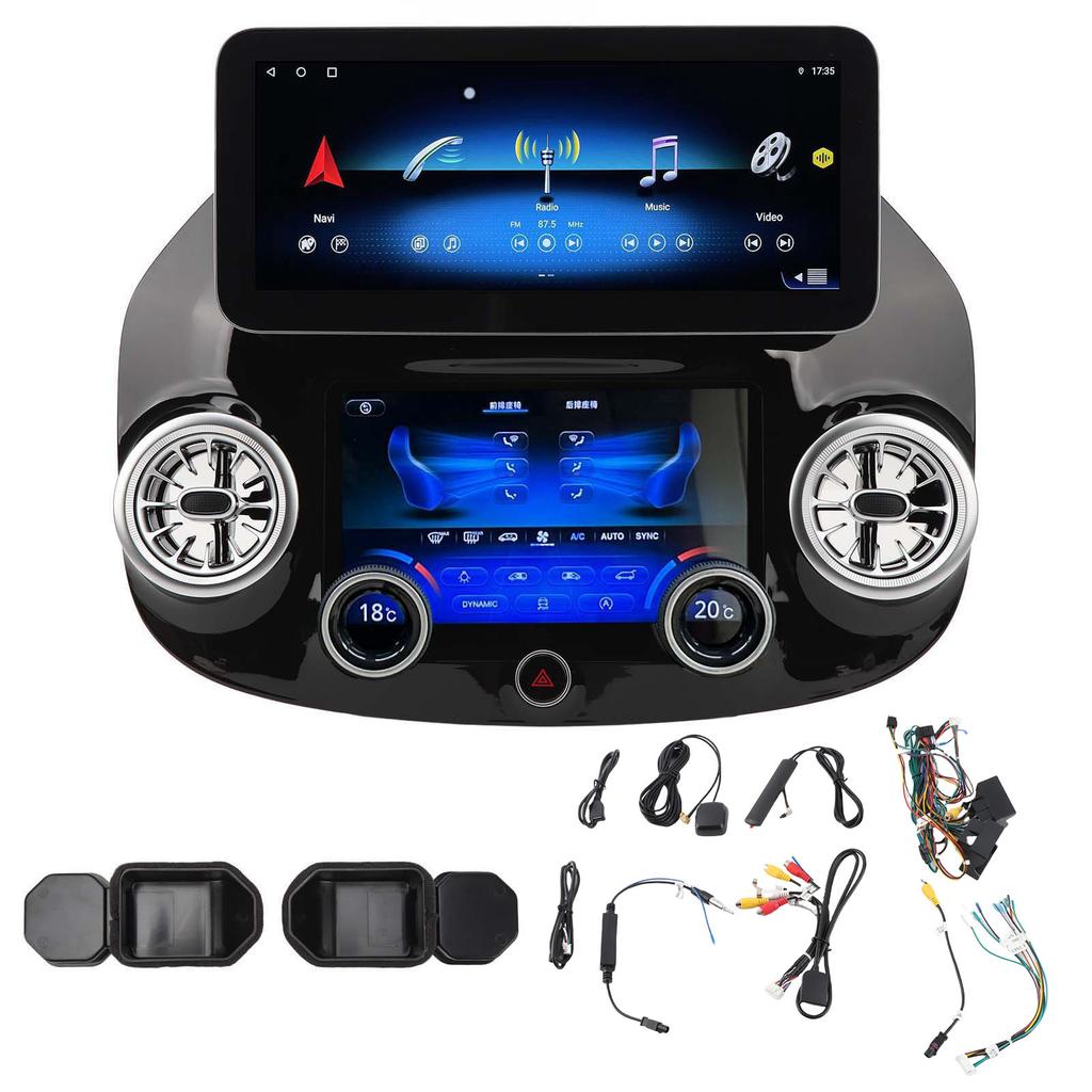12.3 Inch Car Multimedia Player HD Touchscreen Radio Stereo GPS Navigation Bluetooth Head Unit Replacement for Benz