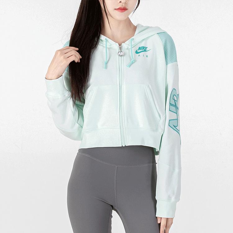 Nike Casual Sport Short Knit Hooded Jacket Women Jackets Light-Green DM6064-394