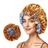 Double-layer Satin Lace Nightcap - Silk Imitation Hair Protection Cap