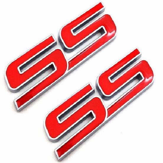 3x SS Trunk Rear Emblem for Impala Trailblazer Monte Carlo 10336980 Chrome Red