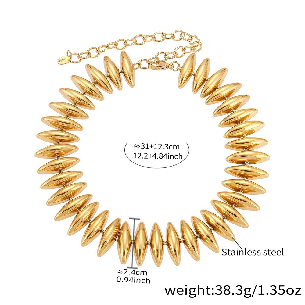 New Fashionable And Elegant Necklace For Women Hand-Assembled Bracelet Necklace Set Stainless Steel Plated Jewelry Accessories