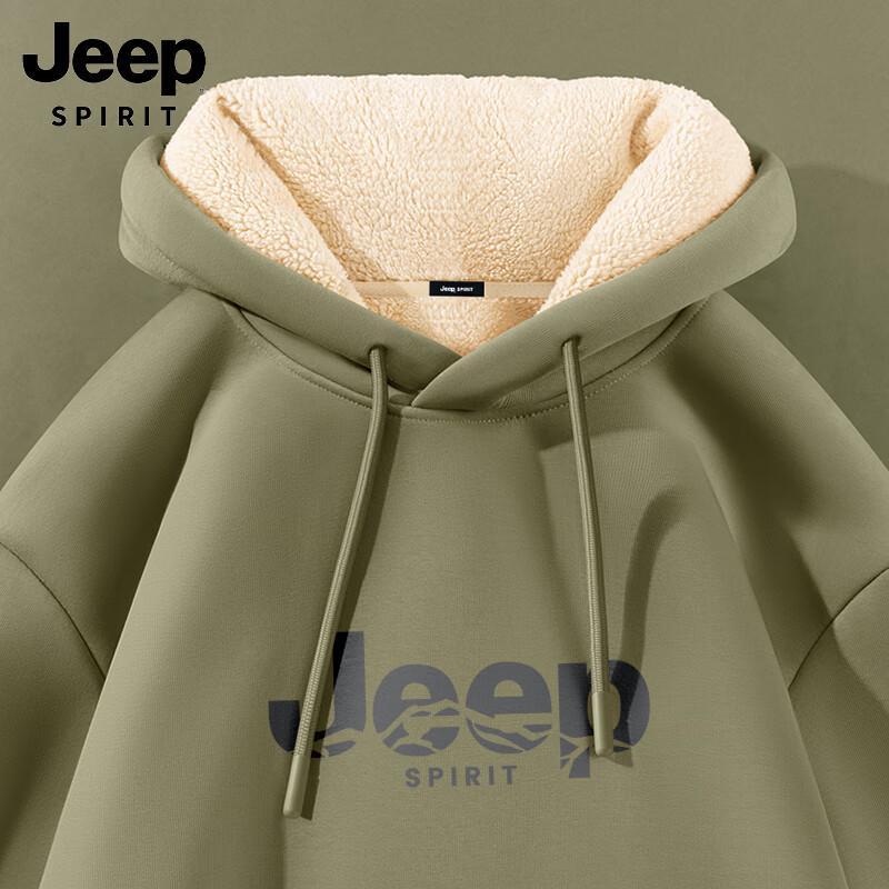 Мужское худи JEEP SPIRIT из утяжеленного флиса из овчины с подкладкой XL