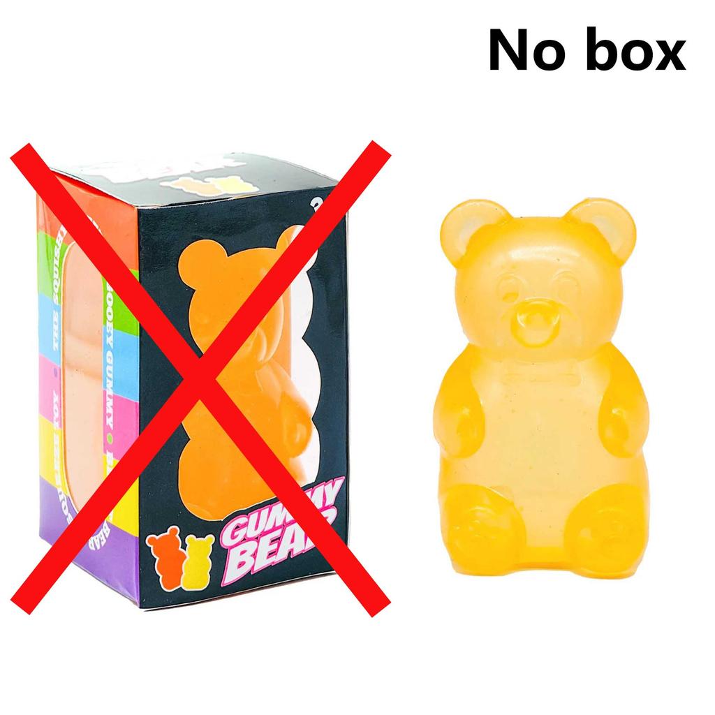 Sans Boîte 8cm Mignon Ours en Gomme Jouet Sensoriel à Presser Avec Remplissage de Type Gelée Rebond Lent Jouet Anti-Stress Pour Soulager l'Anxiété