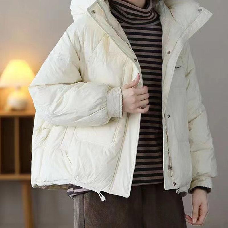 Women Parkas Winter Jacket Hooded Long Sleeve Down Cotton Jacket 2026 New Overcoat Warm Thick Padded Parka Coat