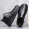 2025 autumn and winter high-end men's cotton shoes are comfortable and casual, velvet high-top men's shoes are versatile and short boots are trendy