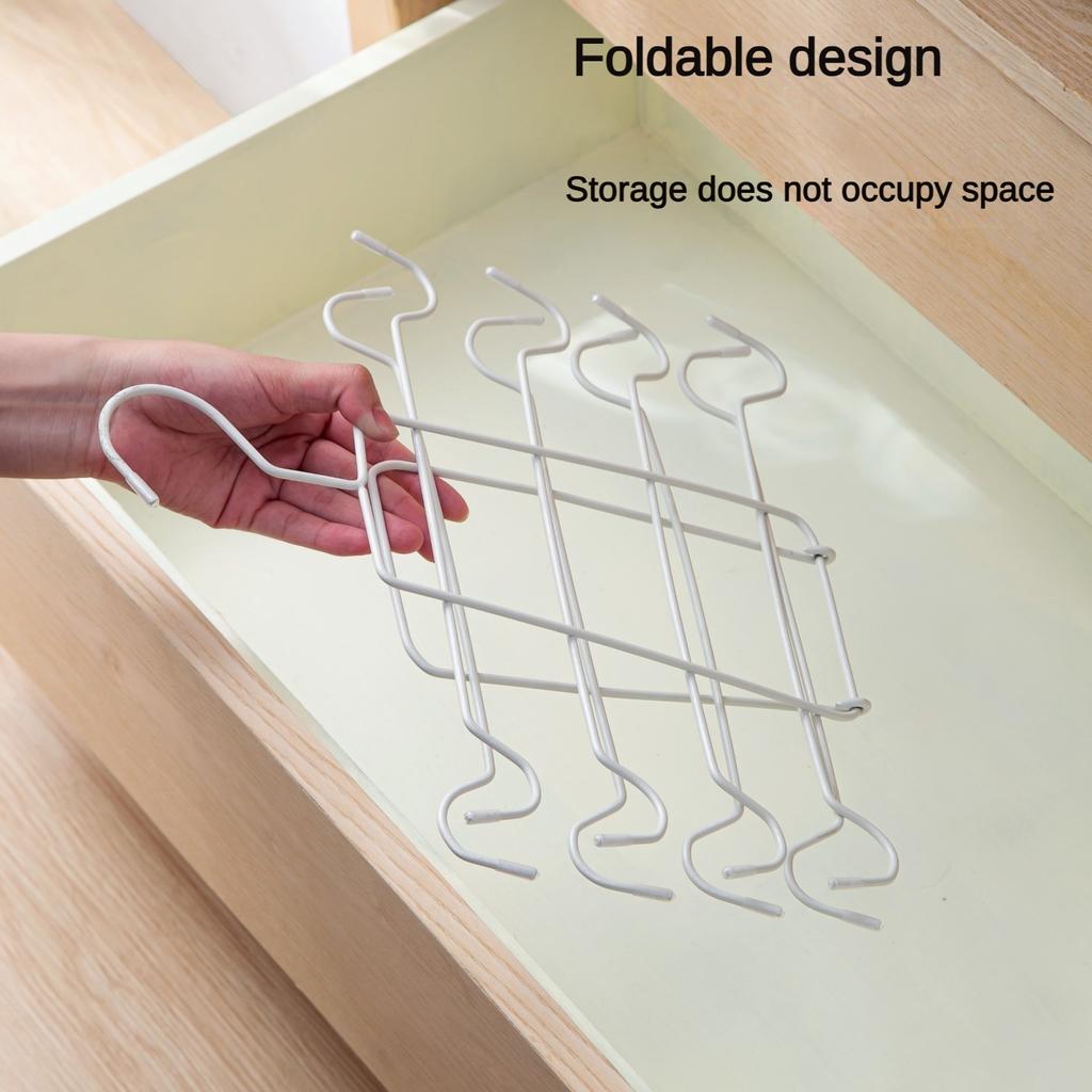 Multi-Functional Hanger Sling Underwear Bra Hanger Multi-Layer Space-Saving Foldable Vest Clothes Rack Household