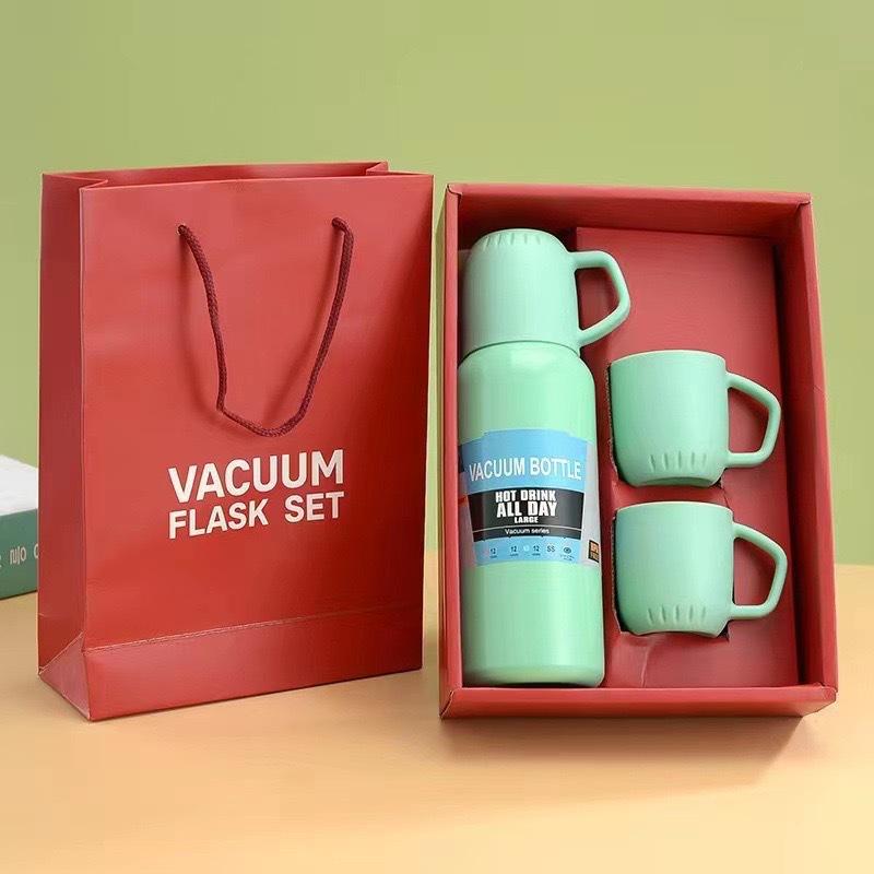 Vacuum Thermos Cup Business Cup Three-lid Gift Straight Cup Portable Gift Set Gift Box