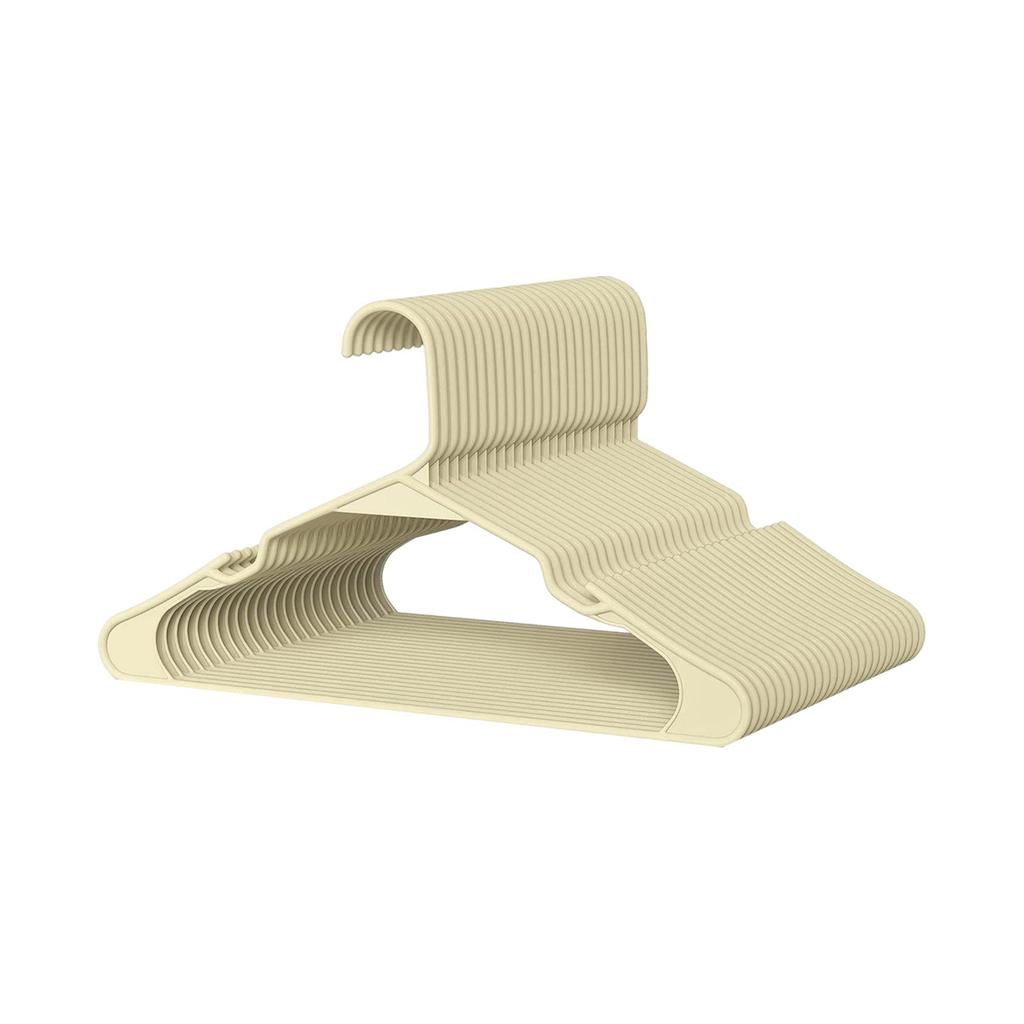 Plastic Clothes Hangers with Side Hooks for Adult Clothing Durable Non-Marking Hanger Suitable for Pants Storage and Closet Organization