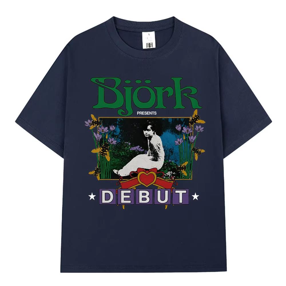 2026 New Bjork Debut Album Merch Graphic‑Print Unisex Short‑Sleeve T‑Shirt, Vintage Fashion Casual Street‑Wear Top