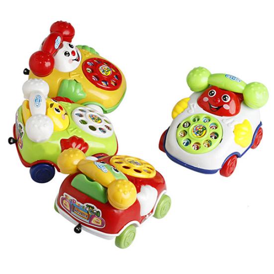 Baby Kids Cute Educational Developmental Cartoon Smile Face Toy Phone Car