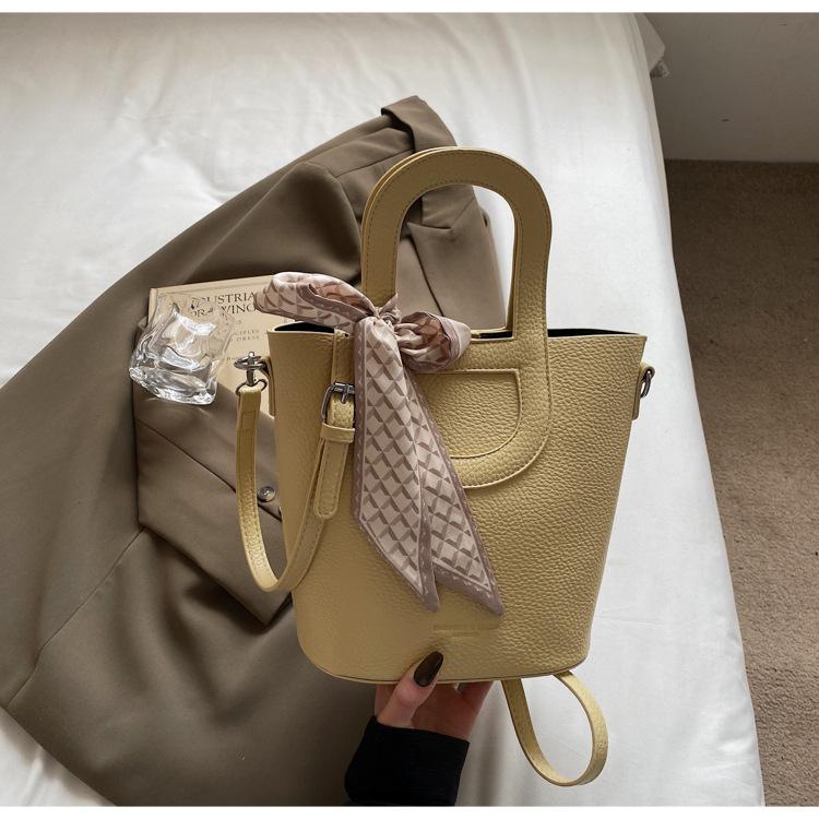 Casual bucket bag women's bag 2025 summer new Korean version of the vegetable basket bag hand-to-shoulder crossbody commuter bag