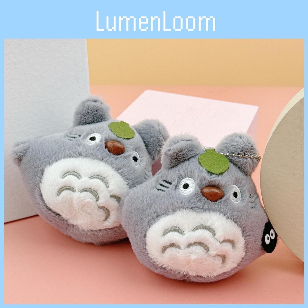 Mini Totoro Plush Toy Soft And Cute Cat Stuffed Animal Keychain Bag Charm**