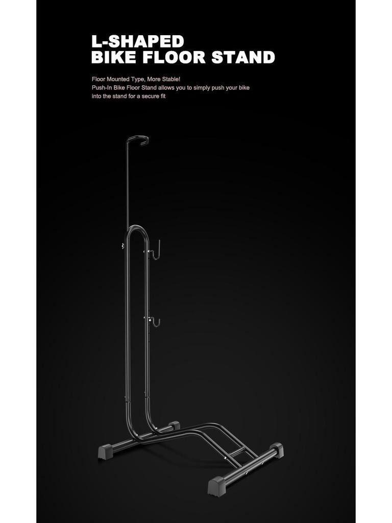 Vertical L-Shaped Bicycle Rack & Display Stand for Mountain Bikes