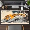 XXL Large Gaming Mouse Pad Vintage Ink Sleeping Tiger Art Deskmat Non-Slip Rubber Mouse Mat Keyboard Home Office Table Pad