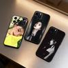 Ju Jingyi Y- Kiku Phone Case For iPhone17,16,15,14,13,12 Plus,Max Soft Silicone Black Cover