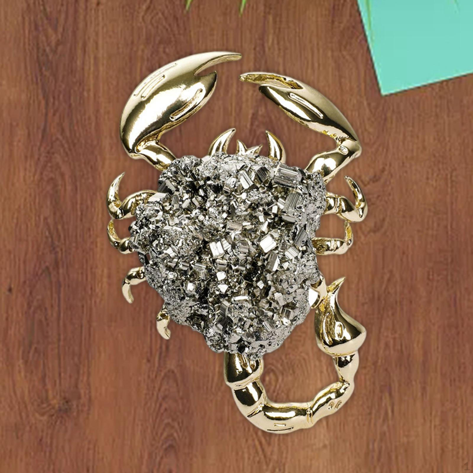 

Украшения из минеральных кристаллов из сплава, фигурки животных, статуэтки, современные поделки для Дня святого Валентина Gold Scorpions