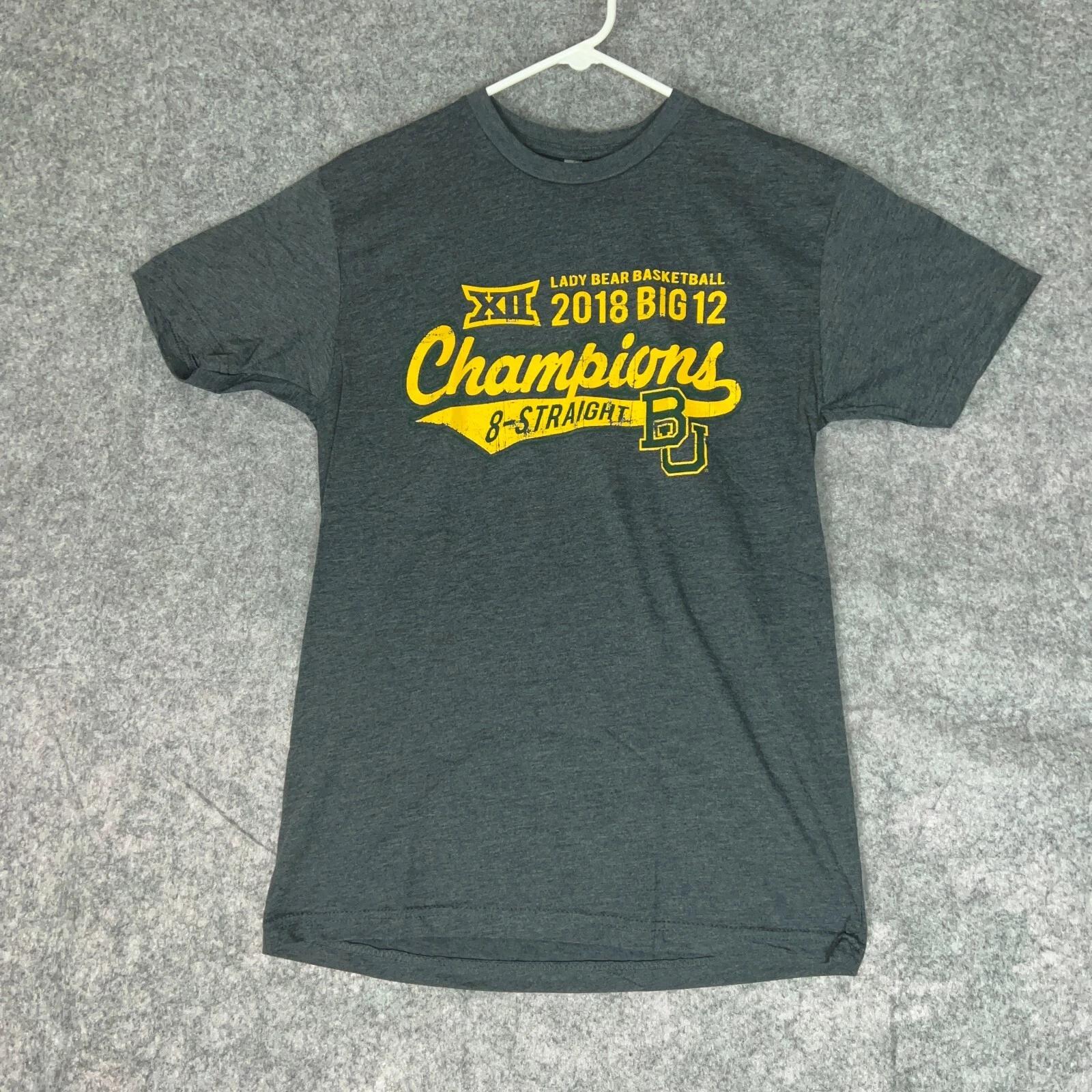 

Baylor Bears Men Shirt Small Gray Gold Short Sleeve Big 12 NCAA Basketball Top L
