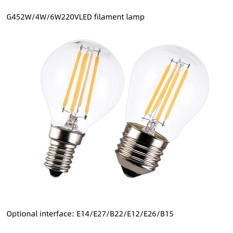 

Vintage LED Filament Bulb E27E14 G45 2W/4W/6W 220V Energy-Saving Lamp 2W