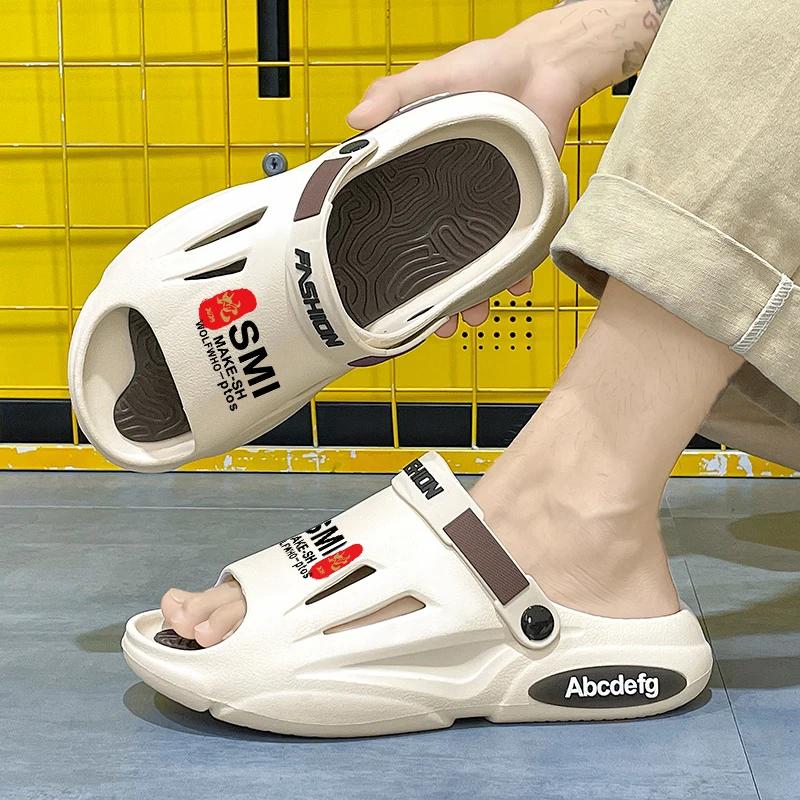 Fashion Fashion Platform Men Slippers Outdoor Summer Clogs Shoes Women Beach Sandals Male Soft EVA Indoor Home Slides Lover Flip Flops
