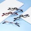 Retro Semi-Rimless Anti-Blue Light Reading Glasses for Seniors - Stylish High-Definition