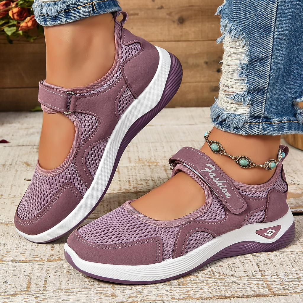 Fashion Women Sneakers Fashion Shallow Mesh Breathable Vulcanized Shoes Autumn New Round Head Flat Comfortable Casual Women's Shoes