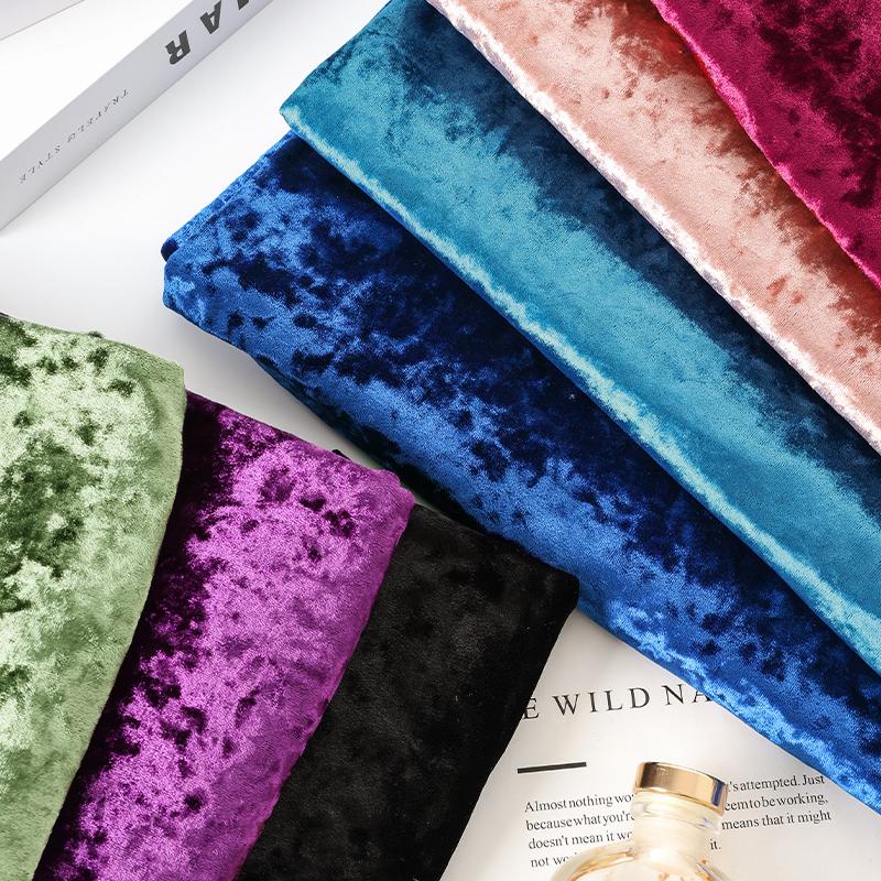0.5/1/2/3 Yard High Elastic Diamond Velvet Knit Fabric For Background Decorative Evening Dresses Sofa Covers DIY Clothing Fabric