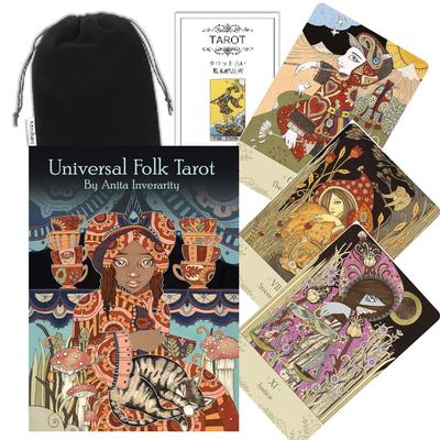 Kancharo 78-Card Tarot Card Set [Universal Folk Tarot] Includes Japanese Tarot Card Instructions & Pouch (Authentic)