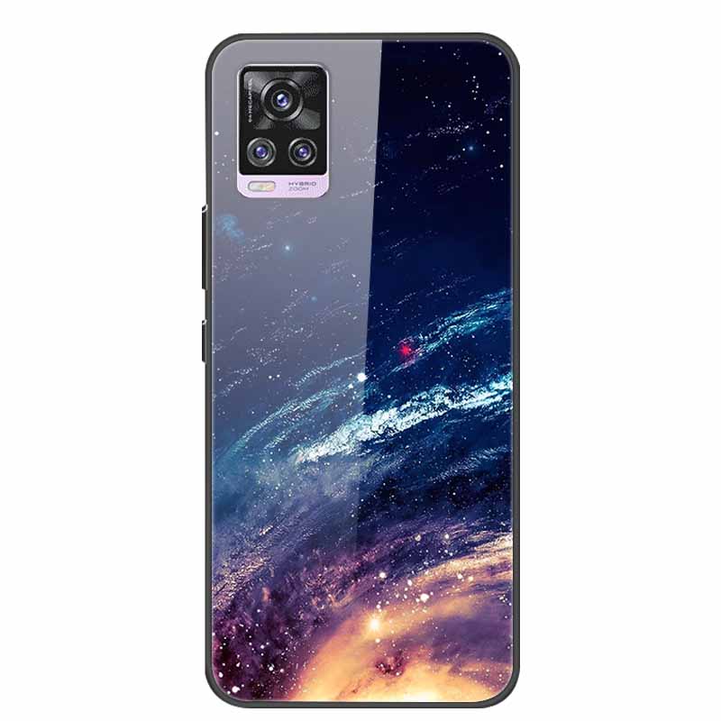 For Vivo V20 Pro Phone Case V 20 Pro Soft Bumper Tempered Glass Hard Back Covers Cases For Vivo V20 Pro Case 6.44" Coque Fundas