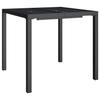 VidaXL Table de jardin anthracite 80x80x72 cm acier 362743