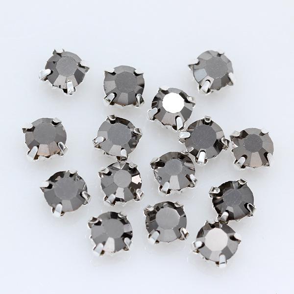 3-10mm Silver Base Hand-Sewn Glass Rhinestones for Clothing, Handbags, Belts, and Accessories