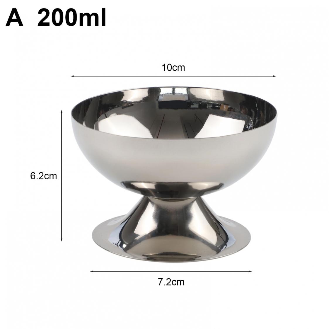 

Портативные миски для мороженого из нержавеющей стали для подачи смузи и десертов A