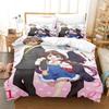 3D Anime The Ryuo's Work Is Never Done! Printed Bed Set Duvet Cover Pillowcase Bedding Set Bed Linen Sheet Quilt Cover Full Size
